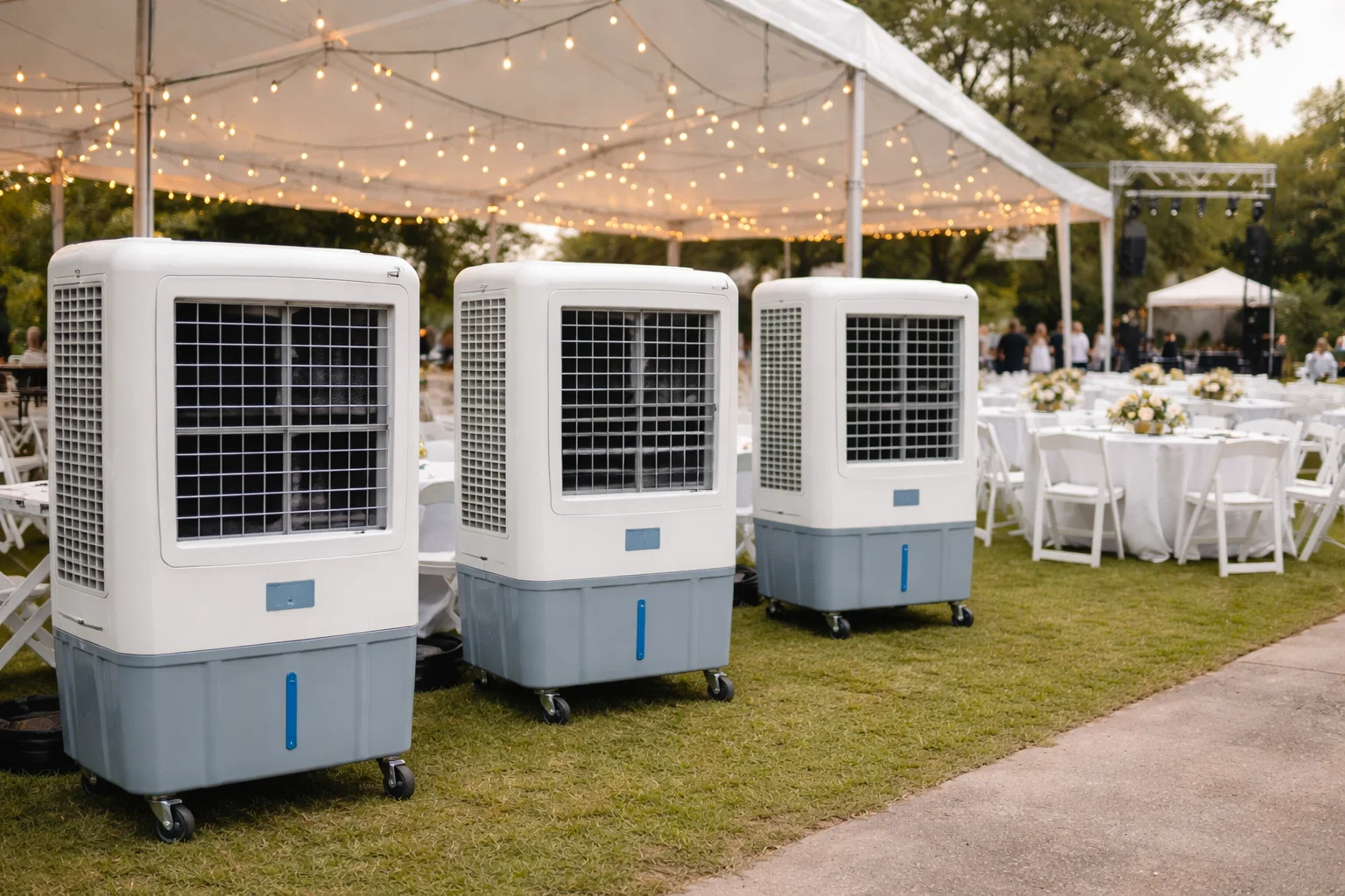 เทคนิคเช่าพัดลมไอเย็นกลางแจ้งเลือกสเปก วางตำแหน่ง คุมความเย็นในพื้นที่กว้างแบบมือโปร